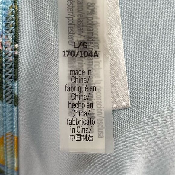 Victoria's Secret Swim Ruffle Bikini Top One Shoulder Padded Lemons Large Blue - Picture 7 of 8